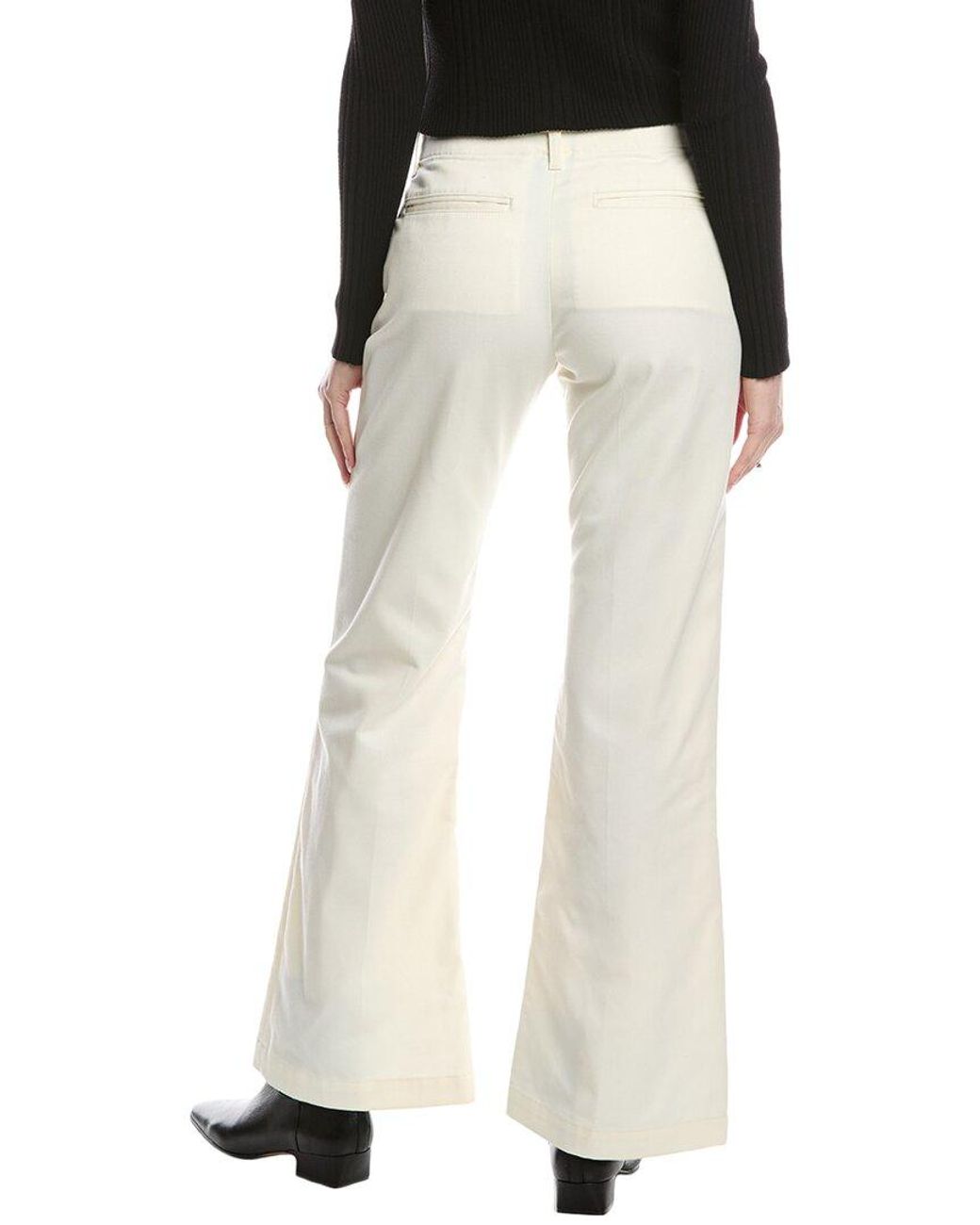 Re/done White Mid-Rise Flared Trouser Ivory Jean