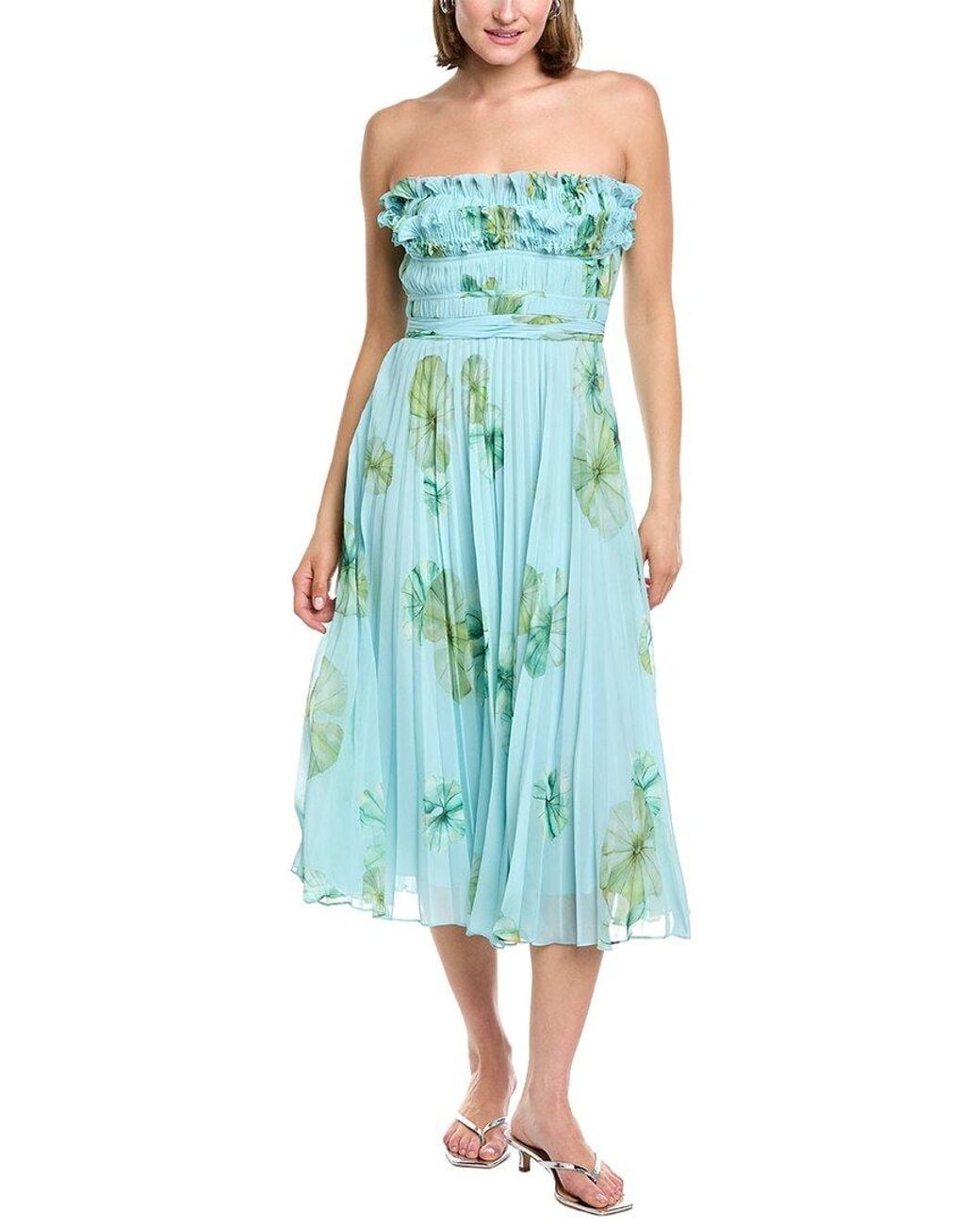 AMUR Blue Cathy Midi Dress