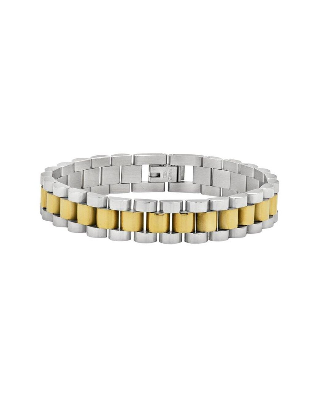 Sterling Forever White Cz Thin Watch Band Chain Bracelet
