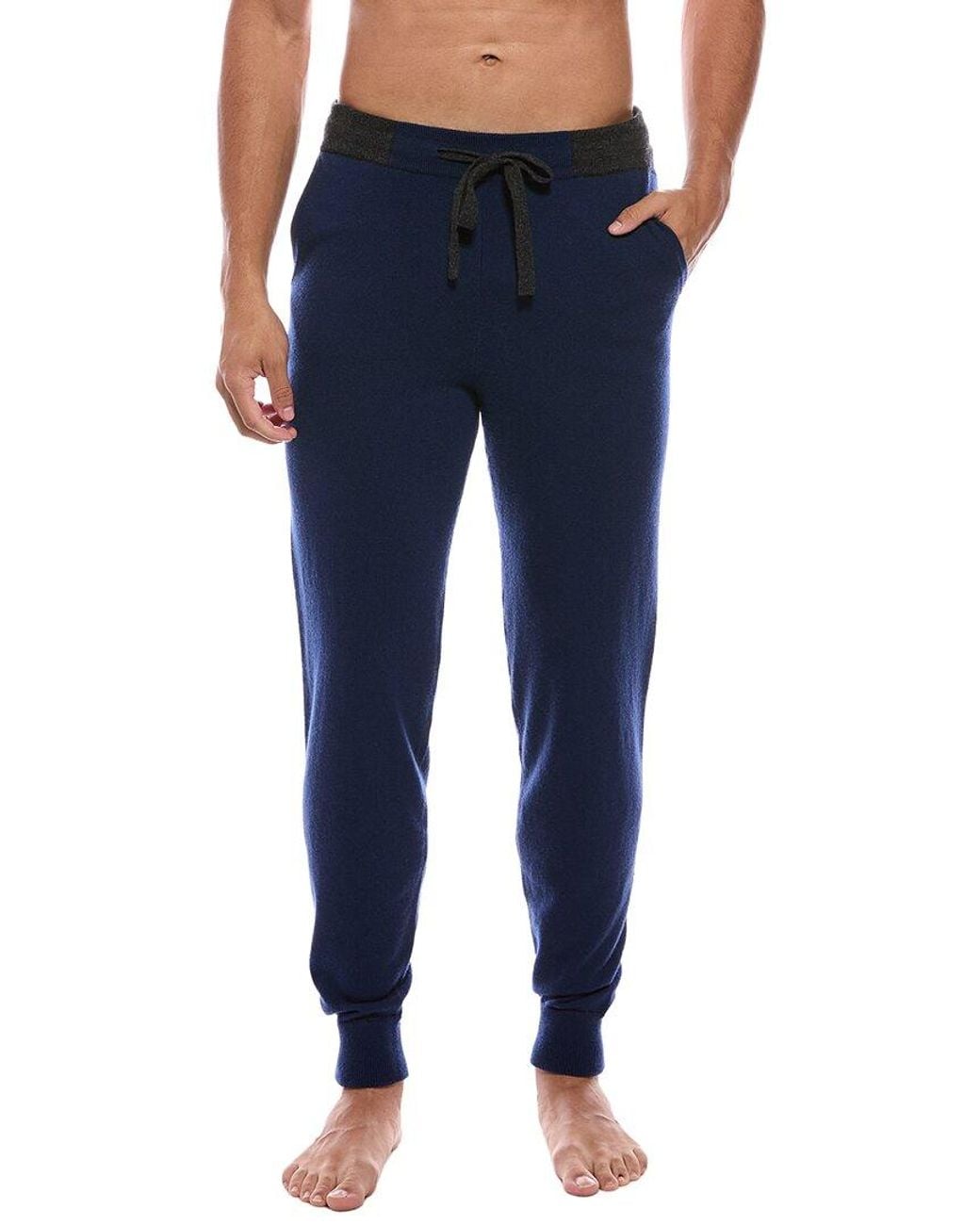 N.Peal Cashmere Blue Ladbroke 100% Cashmere Jogger for men