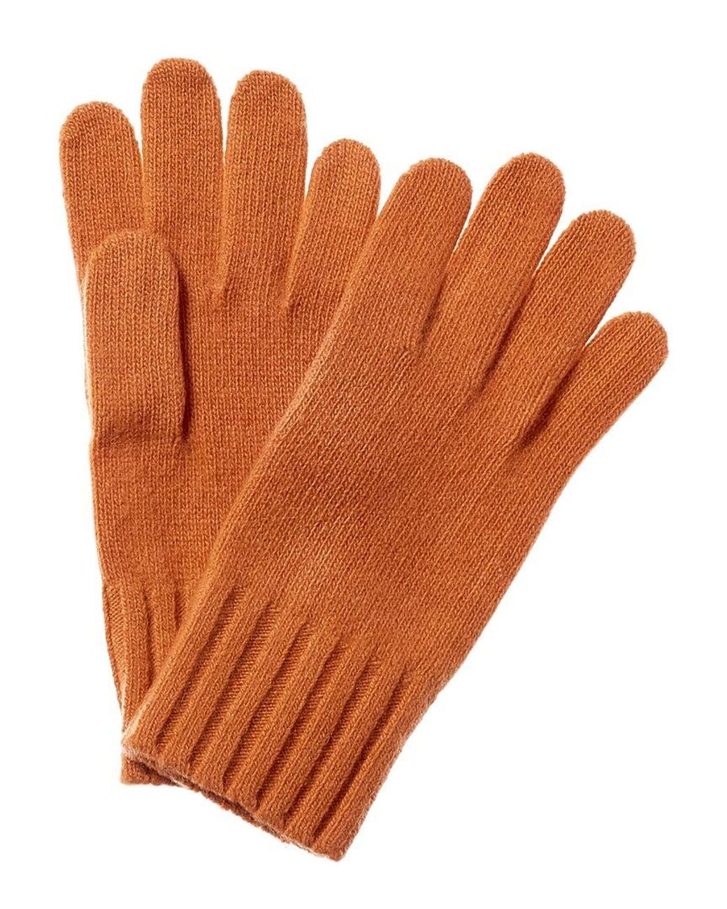 Portolano Orange Cashmere Gloves