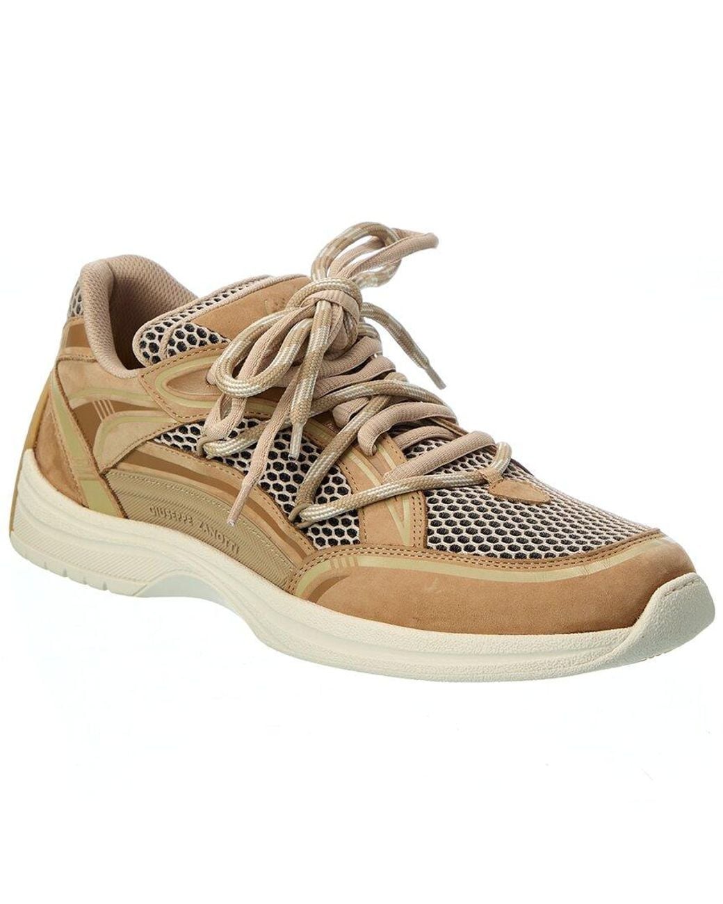 Giuseppe Zanotti Natural Gz/Trail Leather & Mesh Sneaker for men