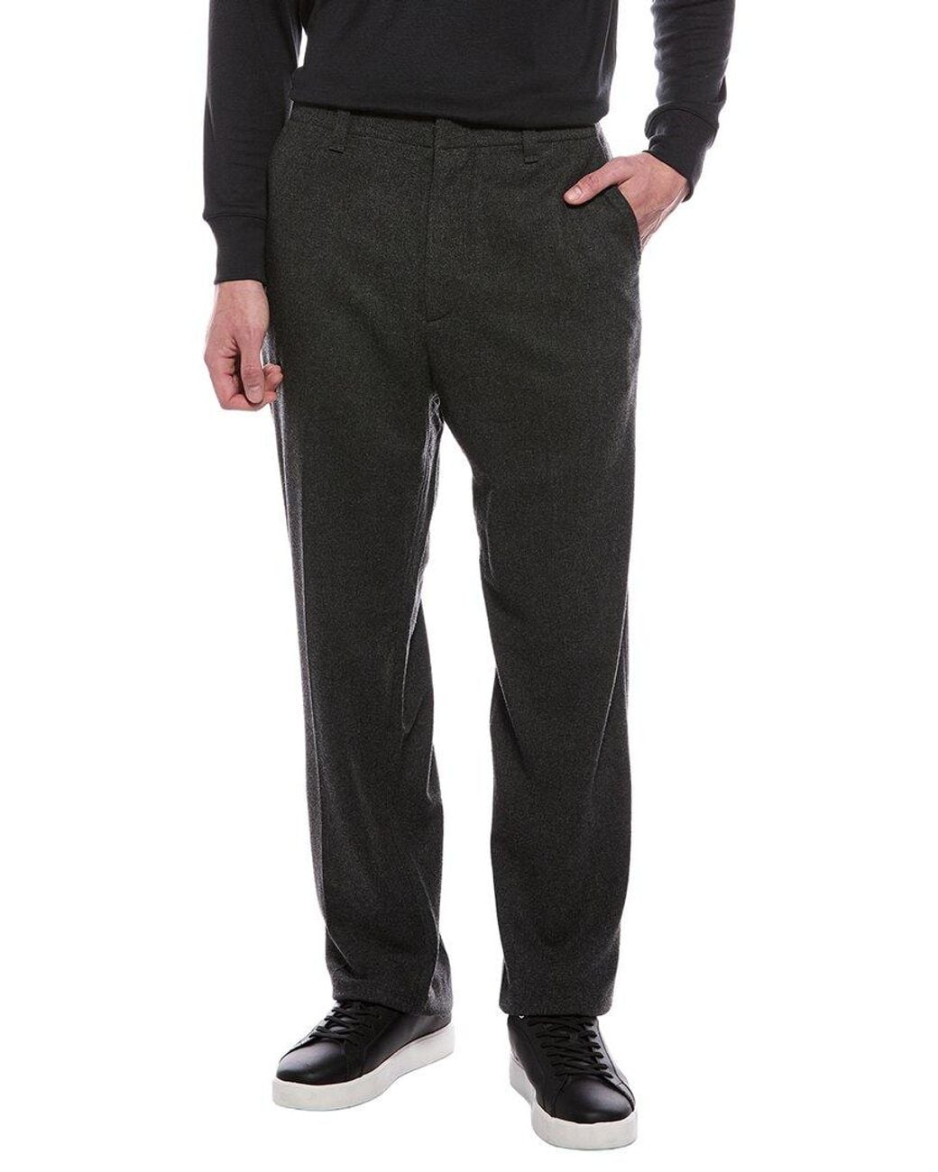 Rag & Bone Black Bradford Flannel Wool-Blend Pant for men