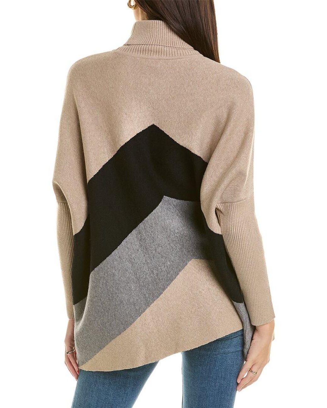 Joseph A Brown Turtleneck Tunic Sweater