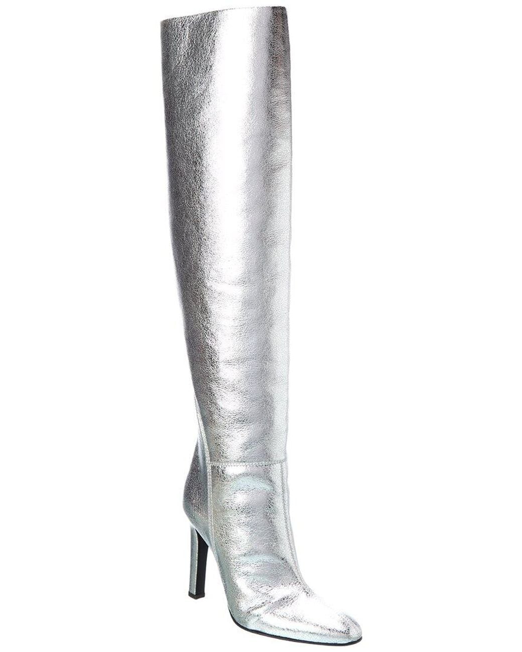 Giuseppe Zanotti White Hattie Leather Knee-Boot