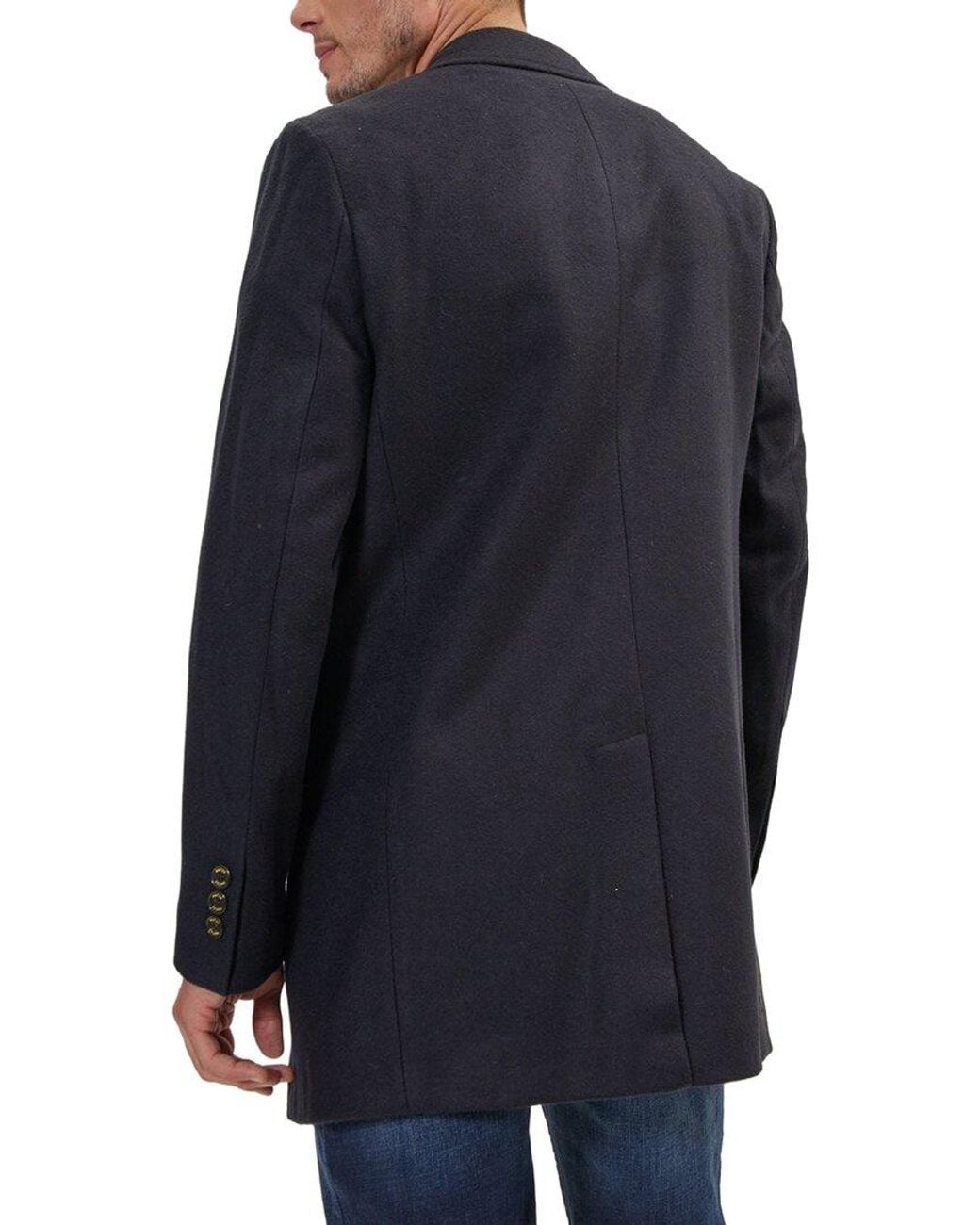 Ron Tomson Blue Overcoat for men