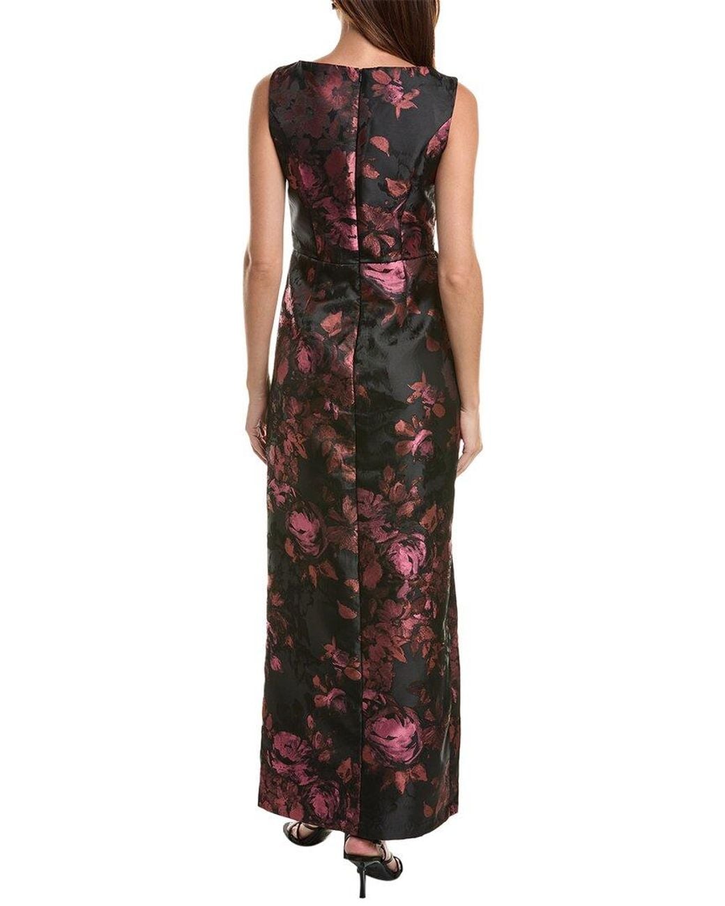 Kay Unger Purple Liana Column Gown