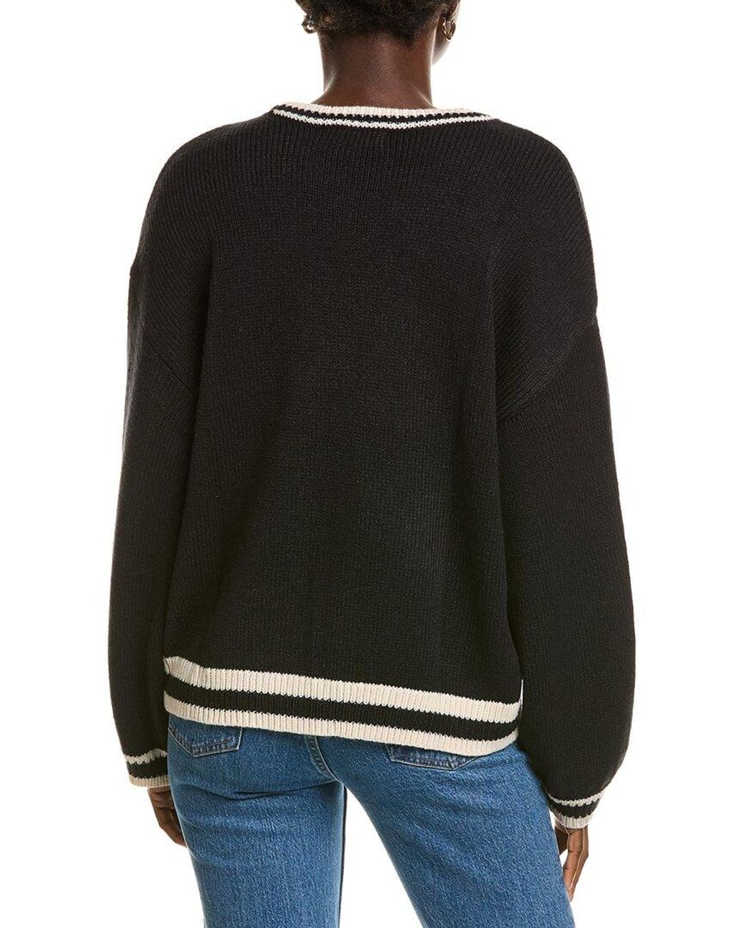 Elan Black Wool-Blend Sweater