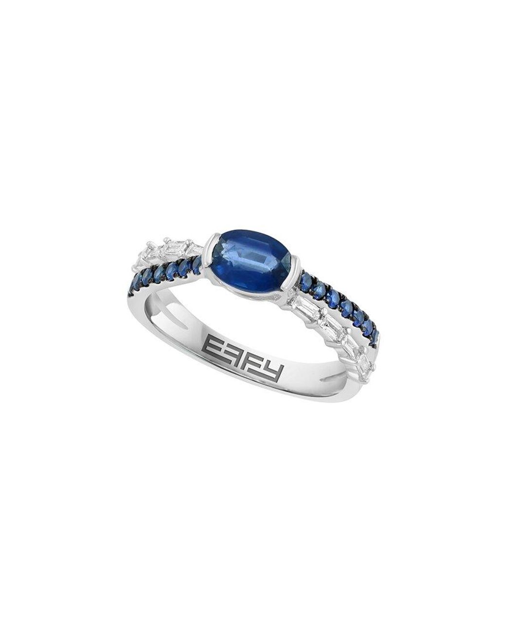 Effy Fine Jewelry Blue 14K 1.36 Ct. Tw. Diamond & Sapphire Ring