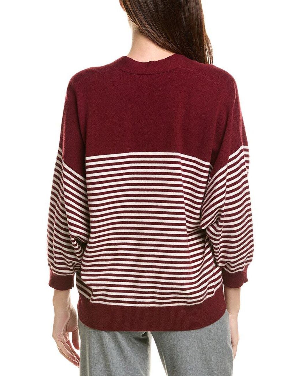 Brunello Cucinelli Red Maglieria Lana Wool & Cashmere-Blend Cardigan
