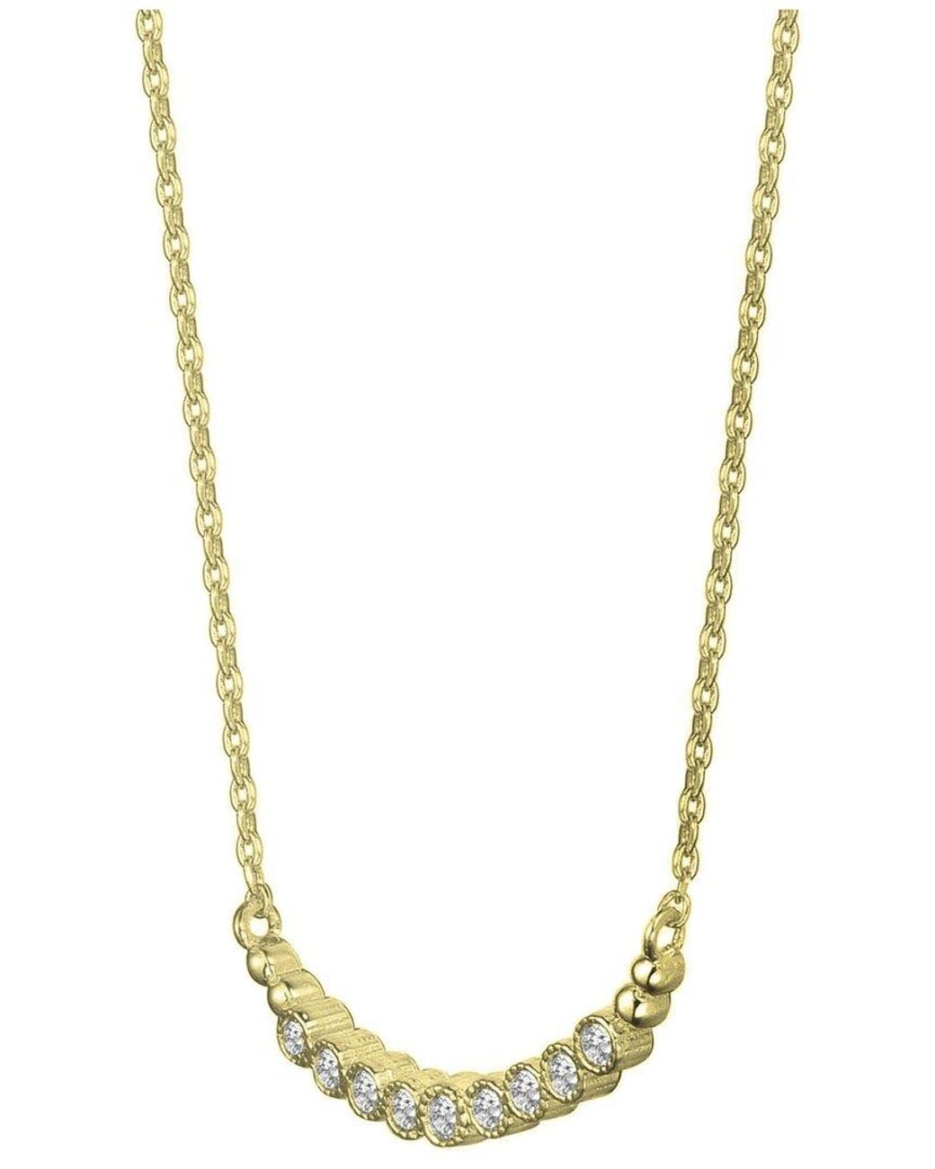 Genevive Jewelry Metallic 14k Over Silver Necklace