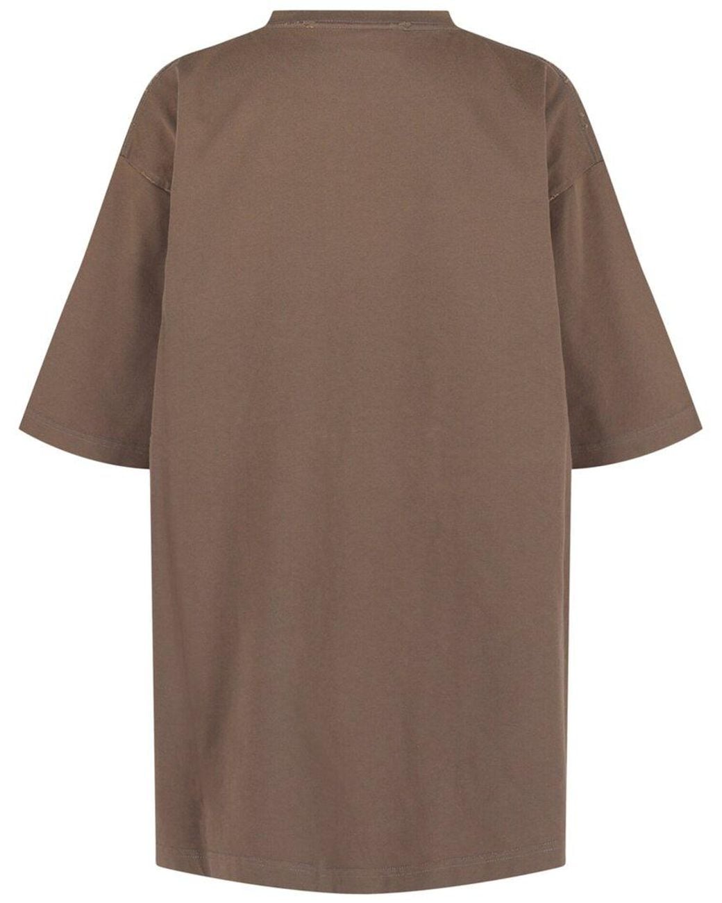 Balenciaga Brown Distressed Logo T-Shirt