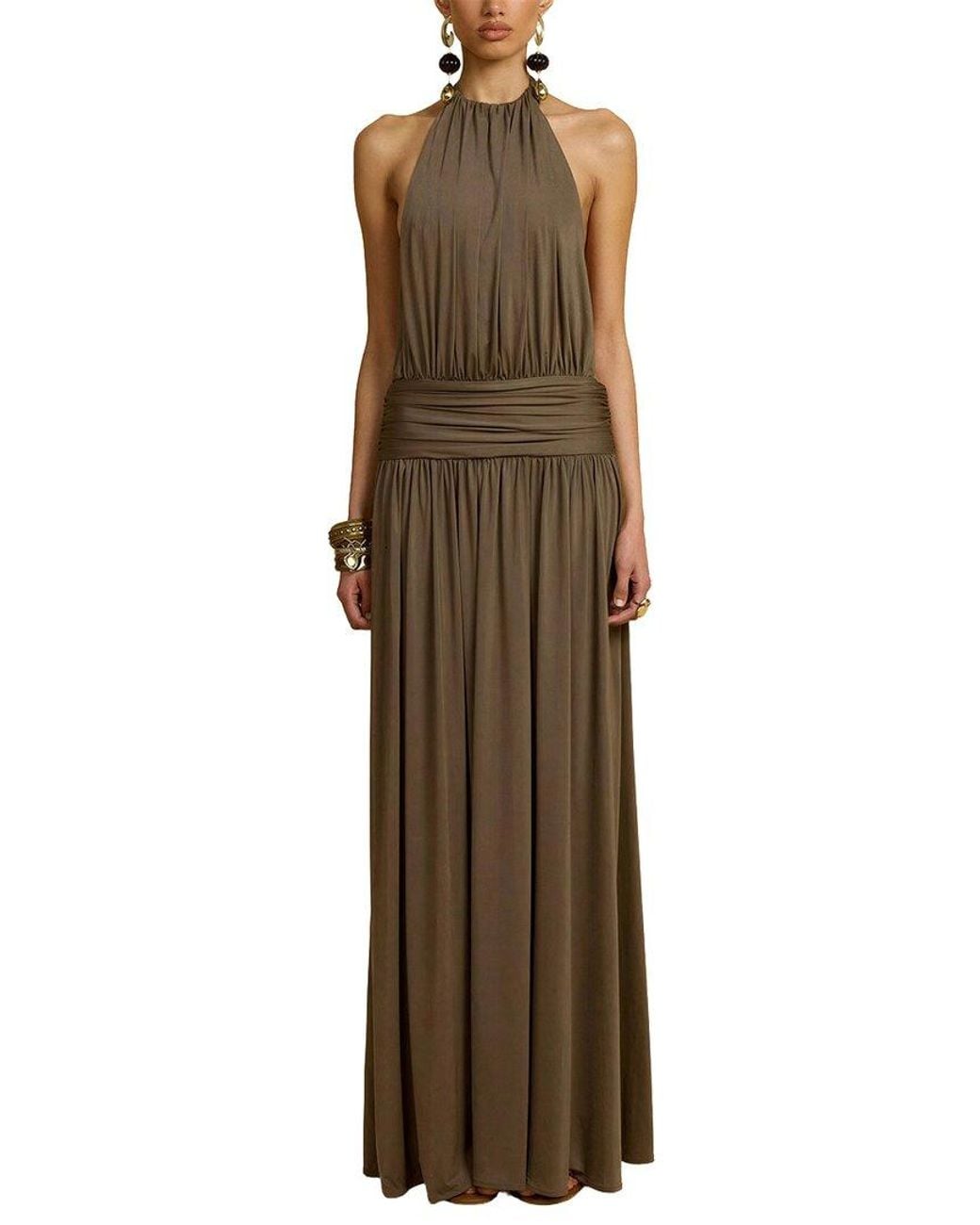 Dilireba Brown Maxi Dress