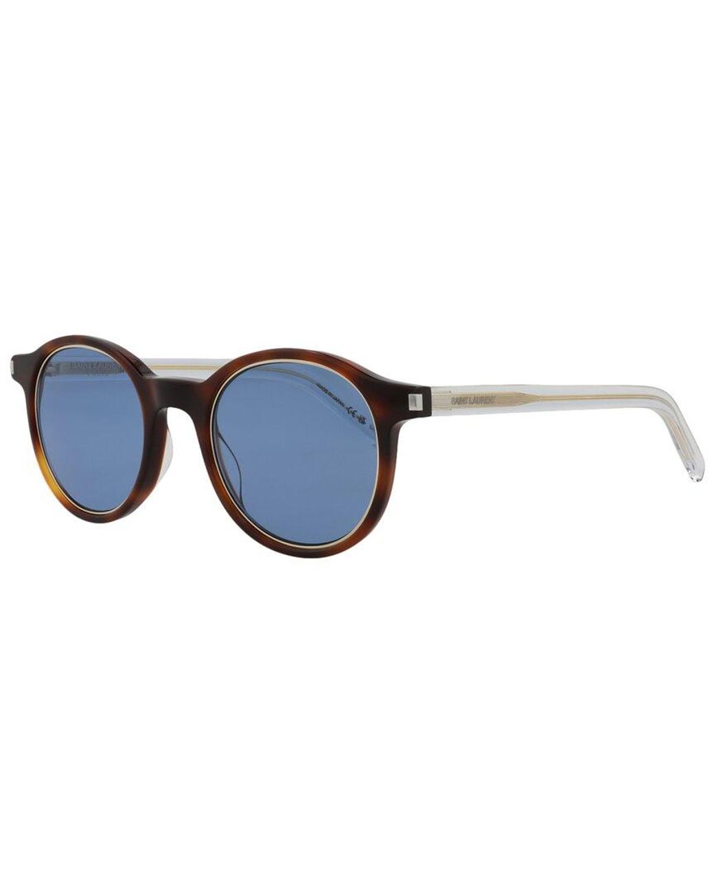 Saint Laurent Blue Sl521rim 47mm Sunglasses for men