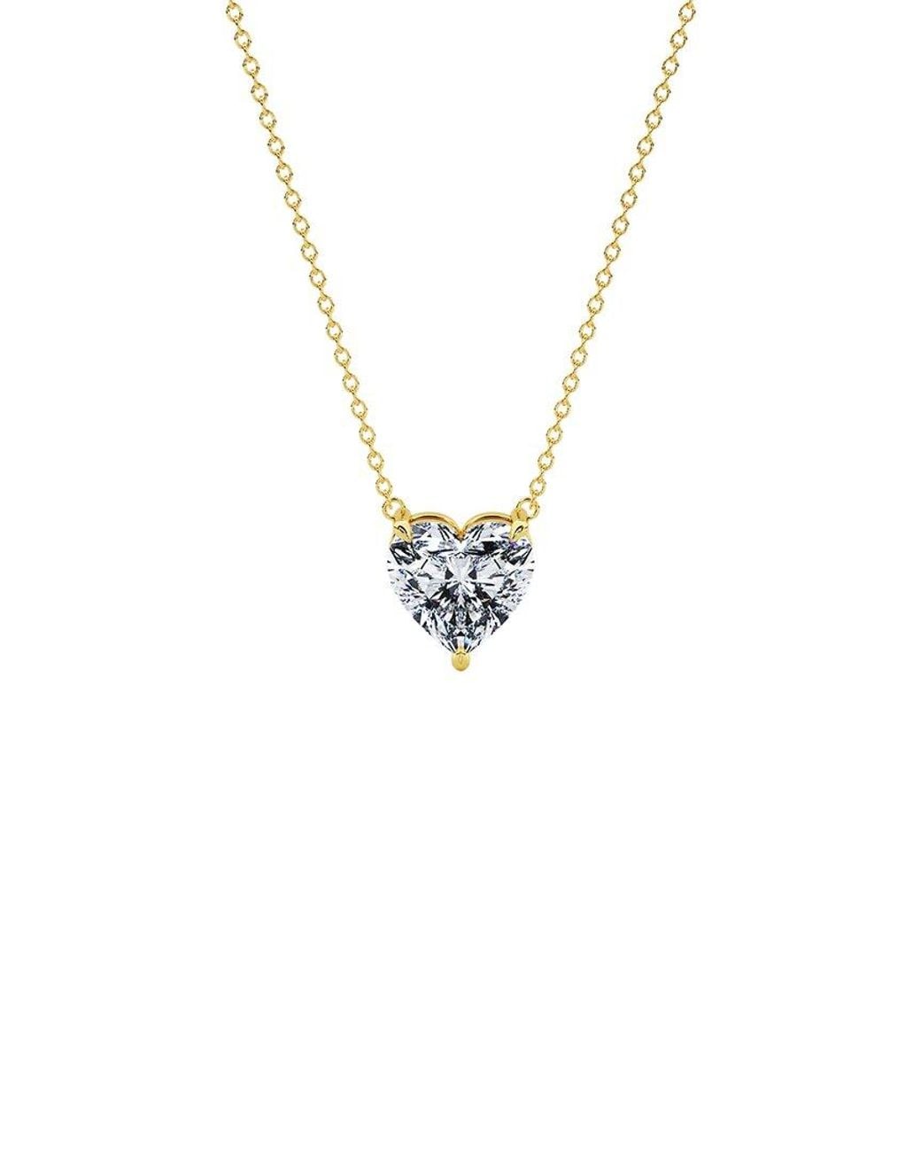 Lab Grown Diamonds Metallic 14K 2.41 Ct. Tw. Lab-Grown Diamond Pendant