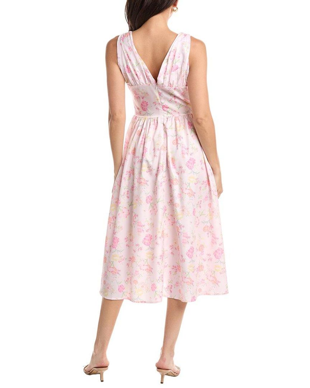 JLuxe Pink Sleeveless Midi Dress