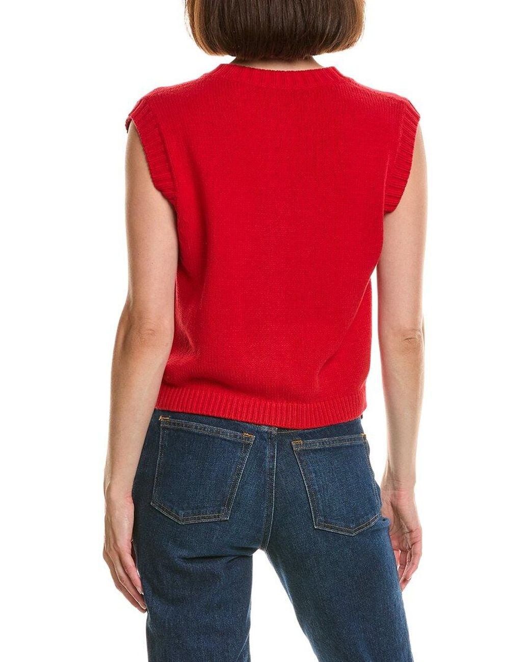 Max Mara Red Caprara Knitted Waistcoat