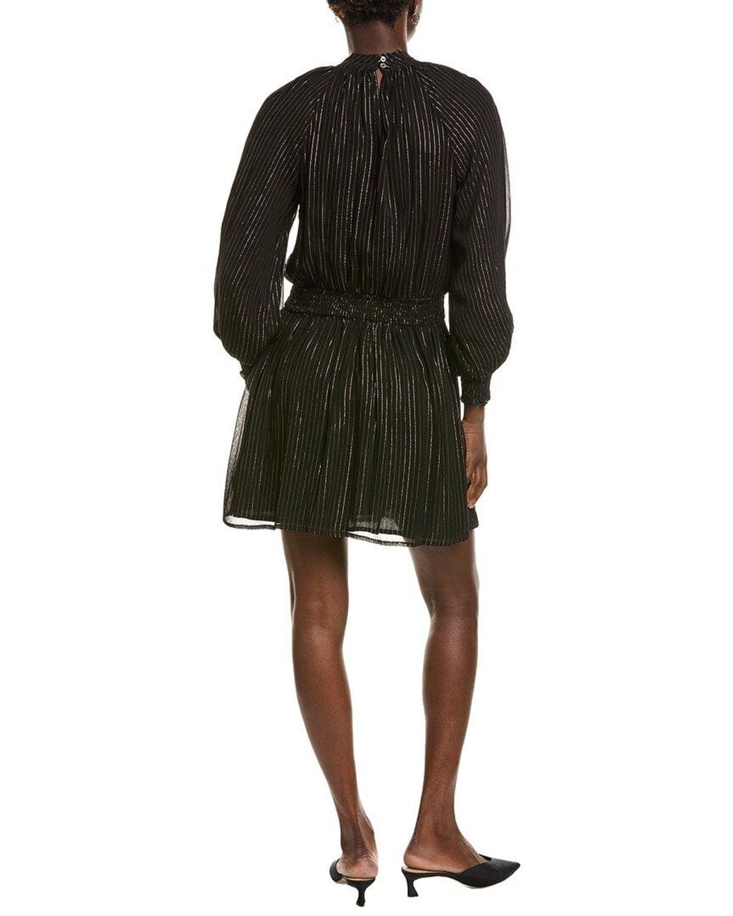 Michael Stars Black Constance Mock Neck Mini Dress