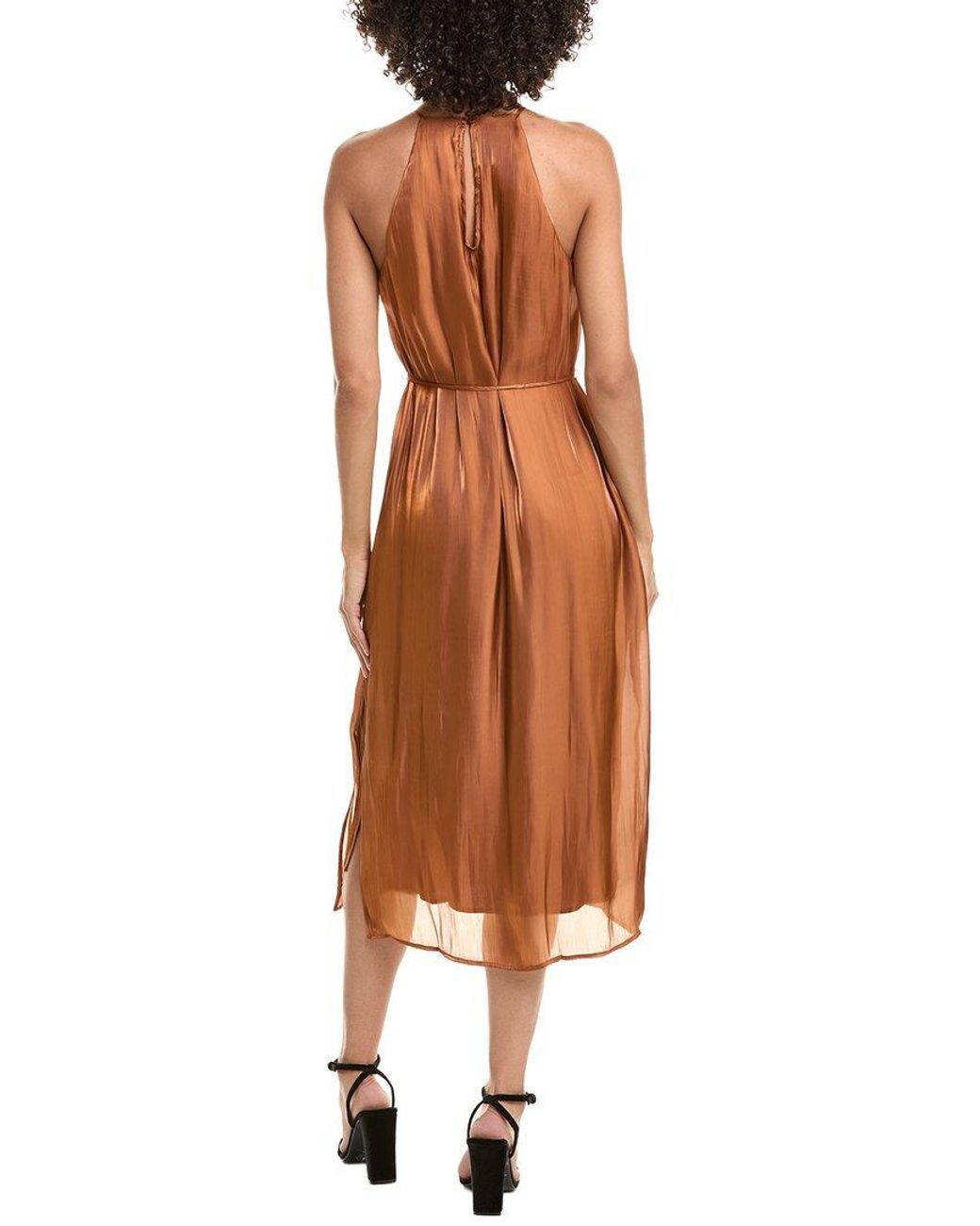 Bella Dahl Brown Halter Neck Slip Dress