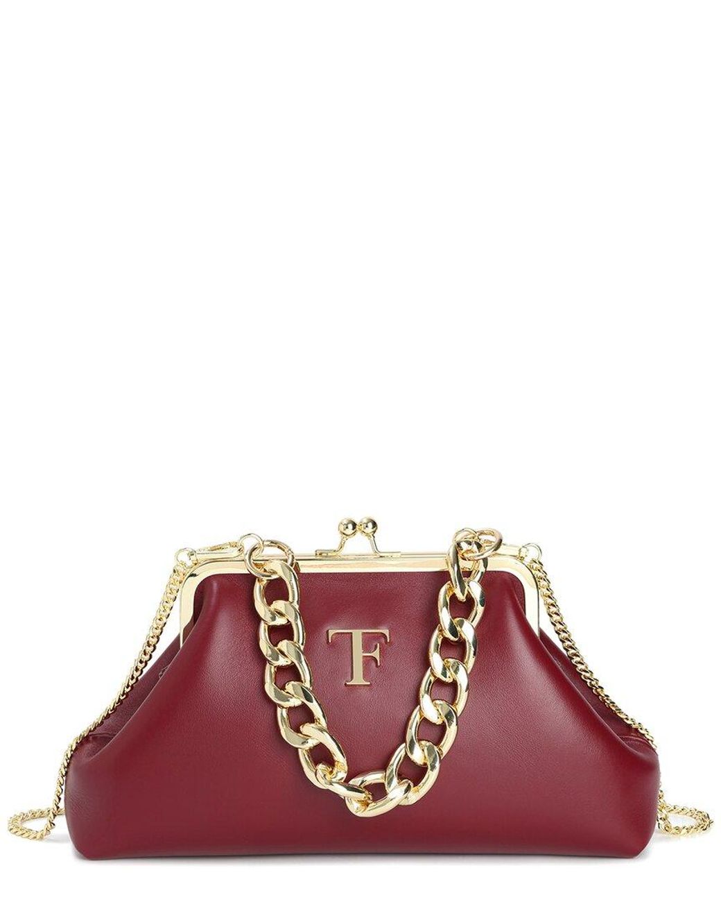 Tiffany & Fred Paris Red Iconic Frame Leather Bag