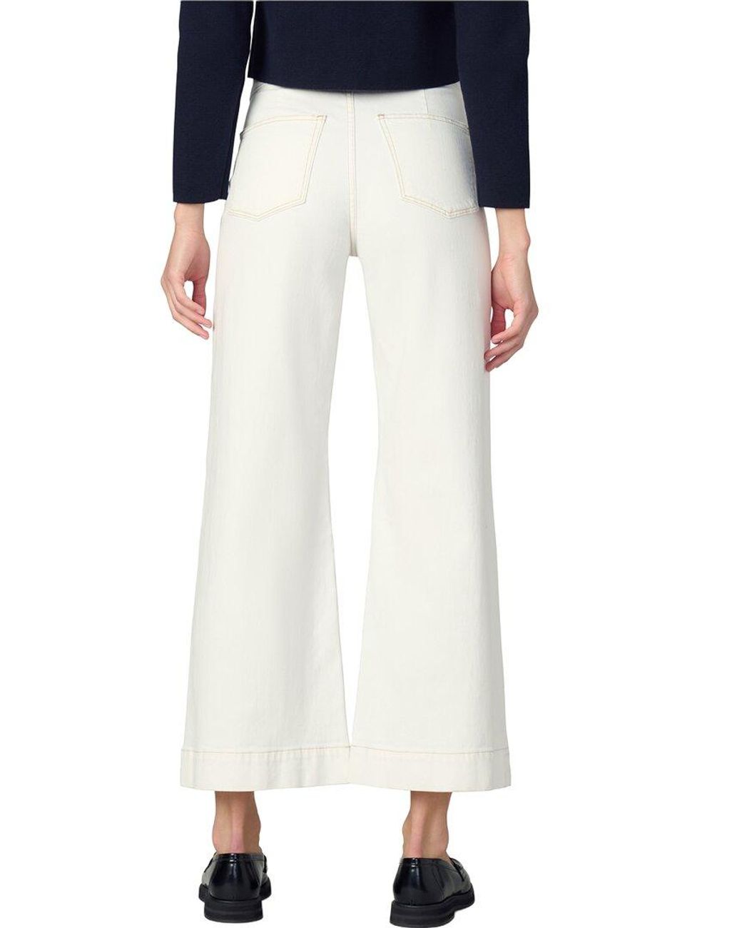 Joe's Jeans White The Ellia Wide Leg Ankle