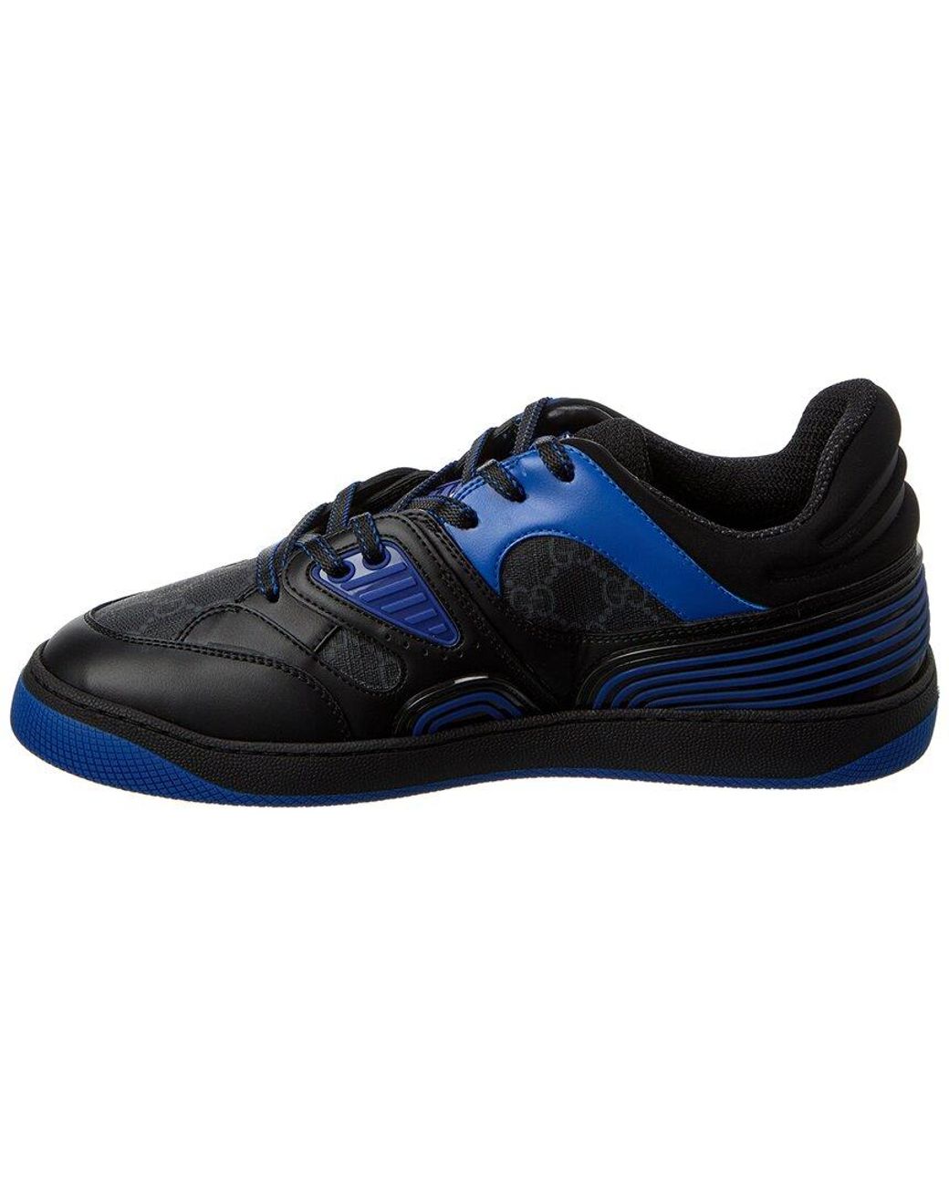Gucci Blue Basket GG Supreme Canvas Sneaker for men
