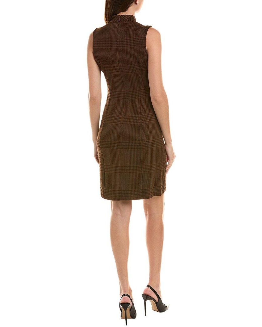 Sharagano Brown Check Mini Dress