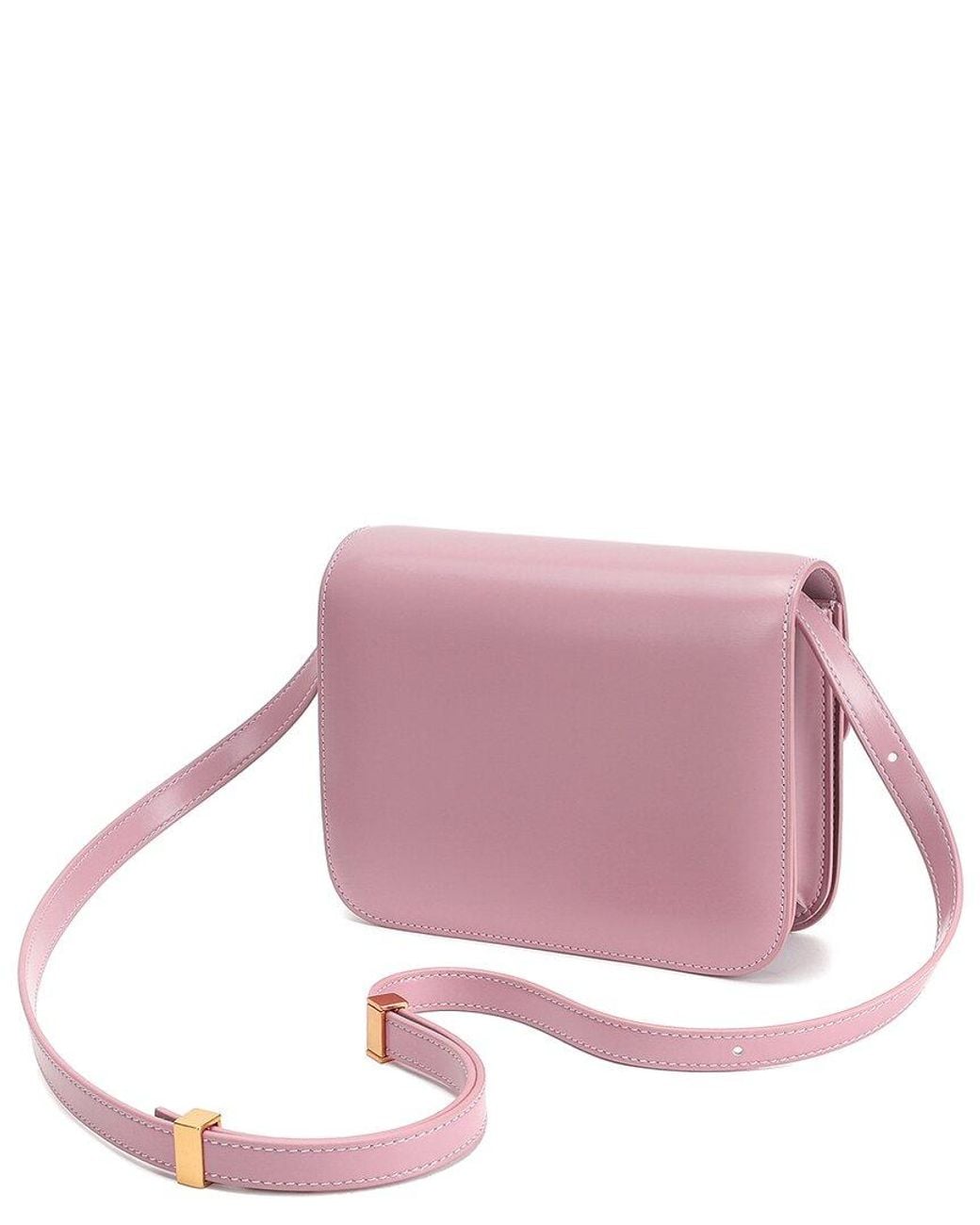 Tiffany & Fred Paris Pink Smooth Leather Fold-Over Crossbody