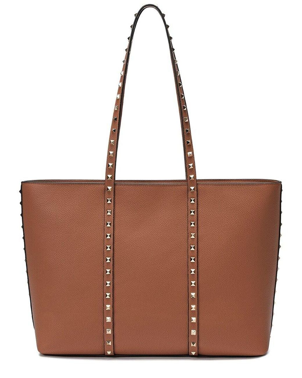 Tiffany & Fred Paris Brown Studded Leather Tote