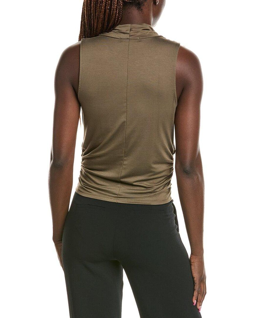 Michael Stars Green Anita Mock Neck Tank