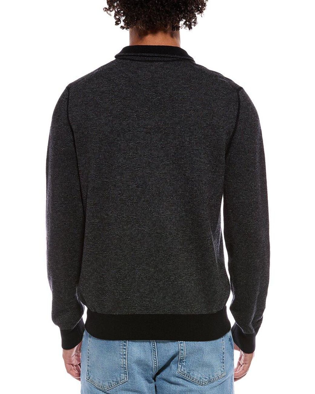 Vince Black Birdseye 1/4-Zip Pullover for men