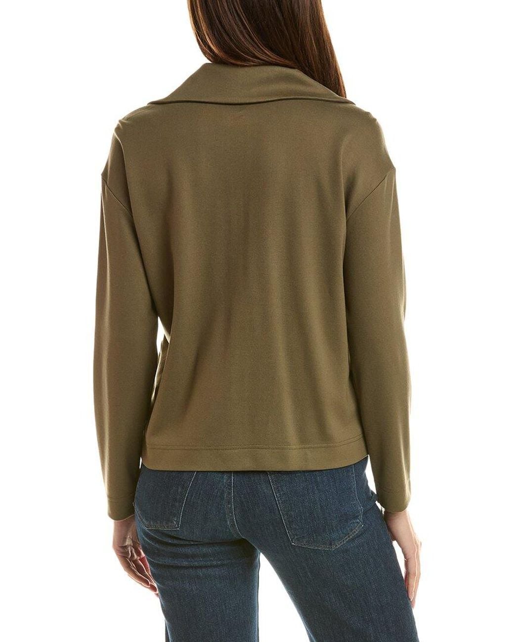 Jones New York Green Zipper Sweater
