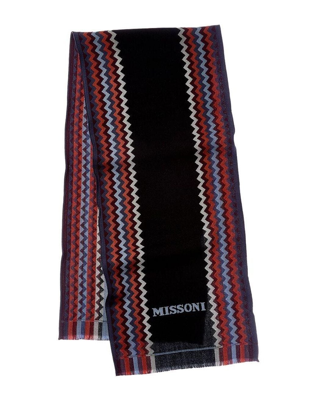 Missoni Blue Wool Scarf