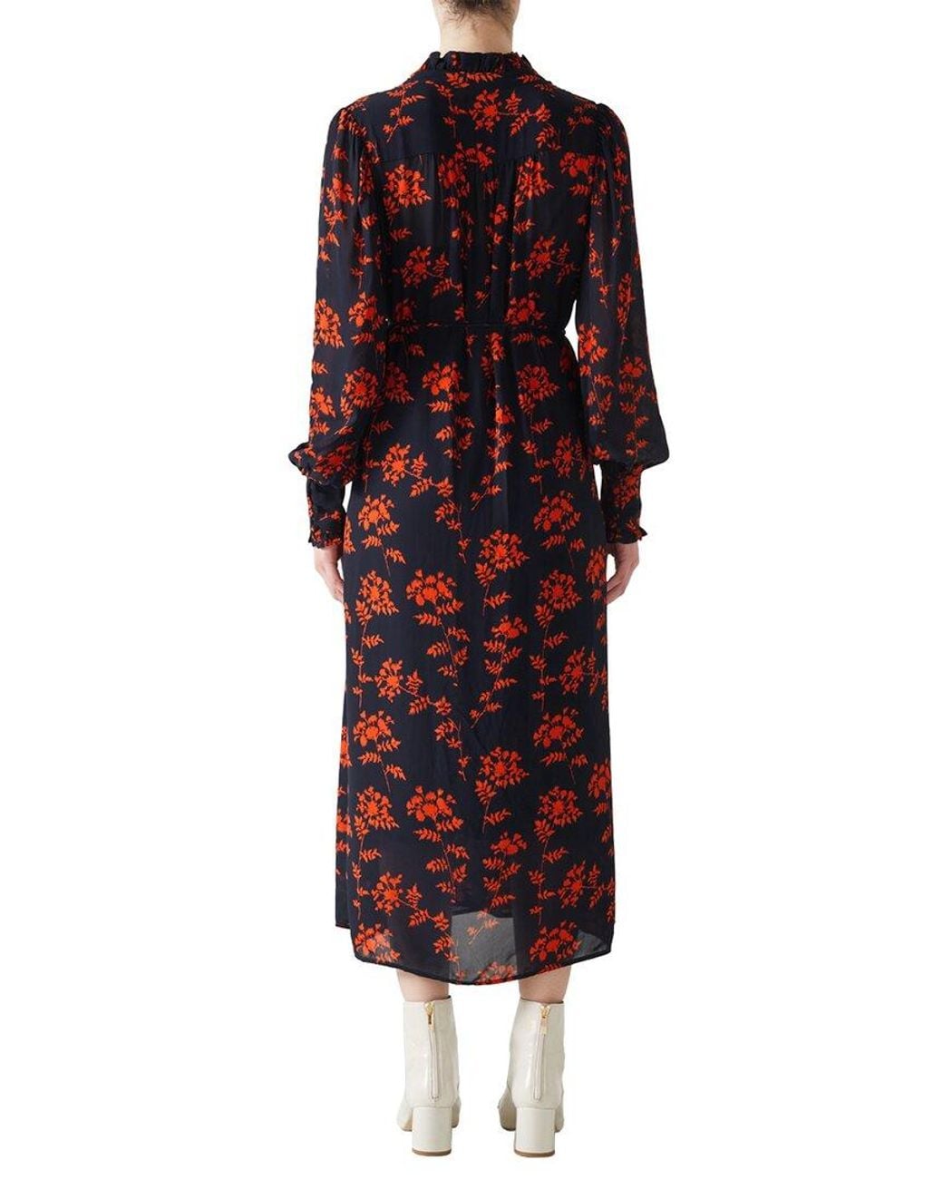 L.K.Bennett Red Odetta Viscose Dress