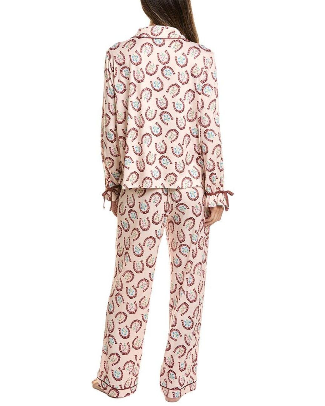 Haute Dreamz Red 2pc Romantic Bow Trim Pajama Set