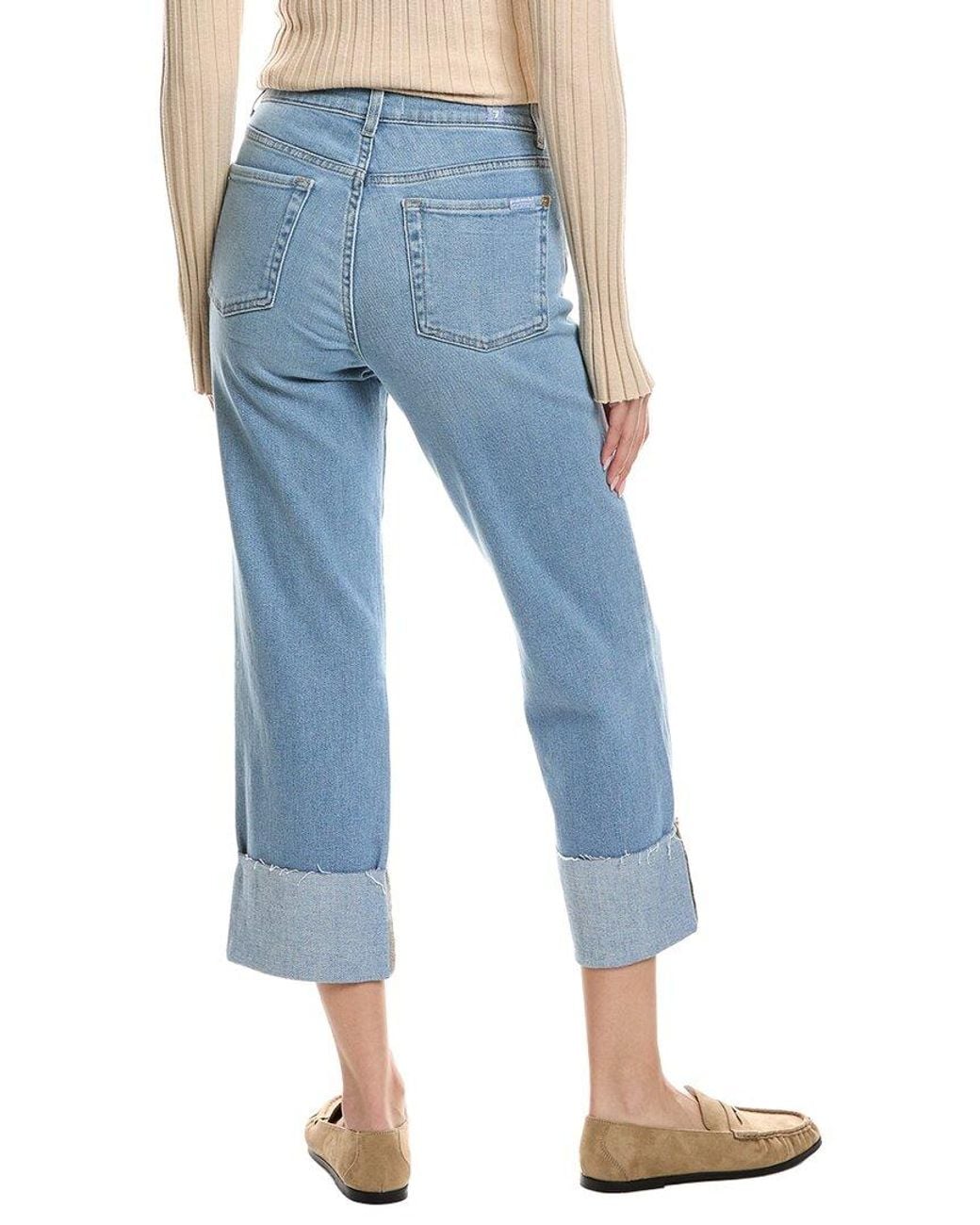 7 For All Mankind Blue Logan Lakeville Stovepipe Jean