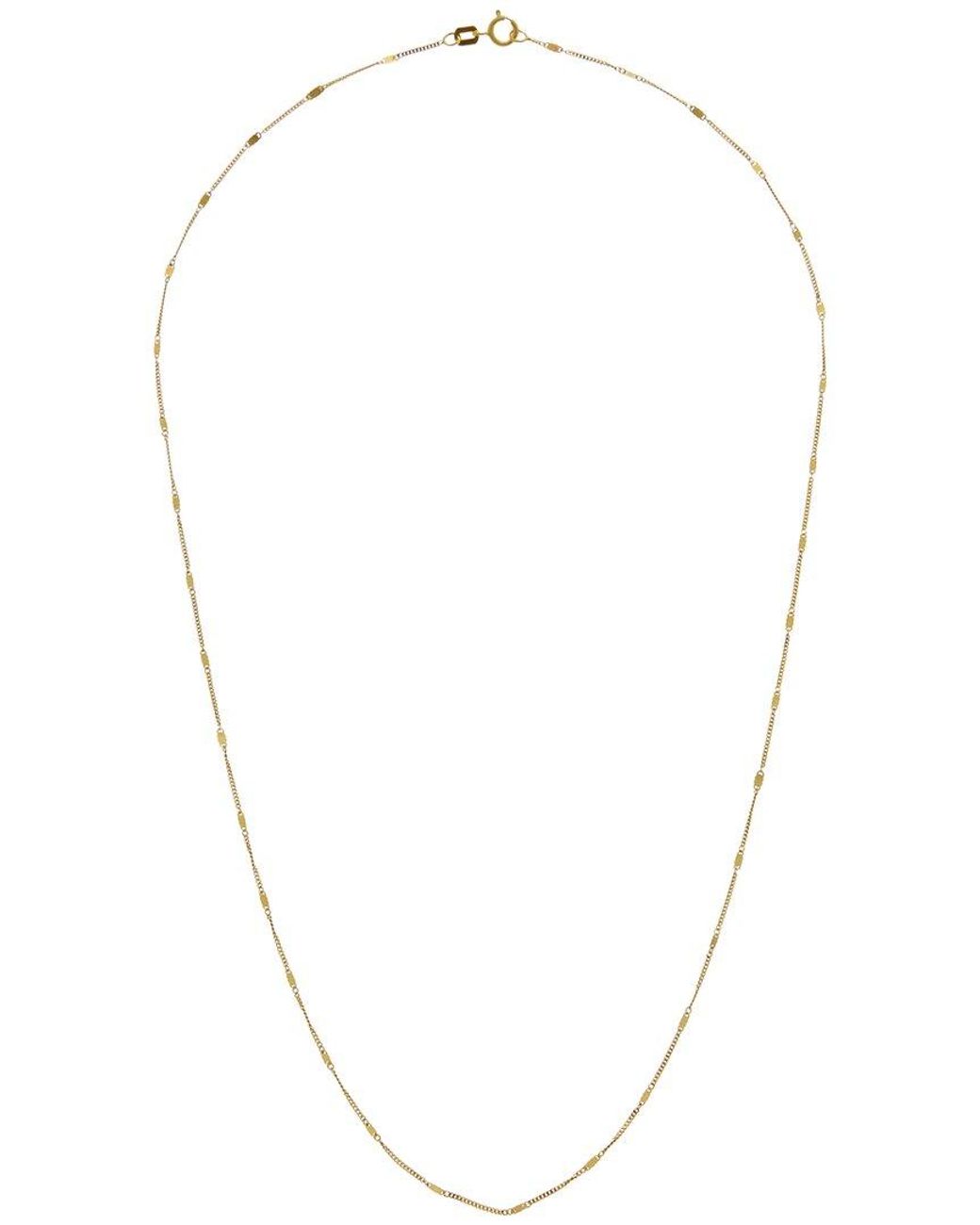 Italian Gold Metallic 10K Infinity Plaque Station Necklace