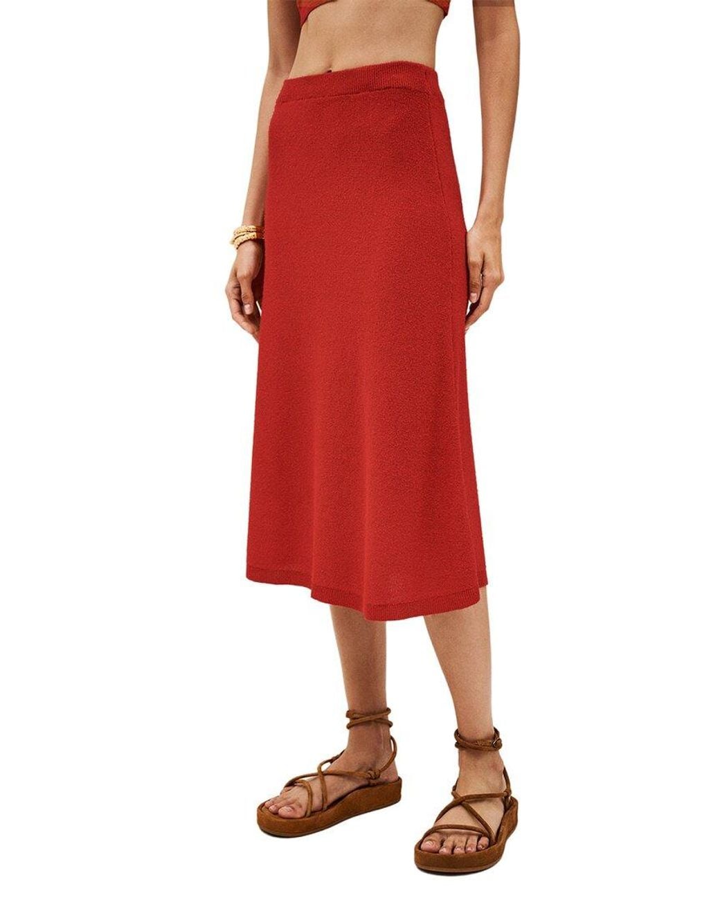 Ba&sh Red Kaly Skirt