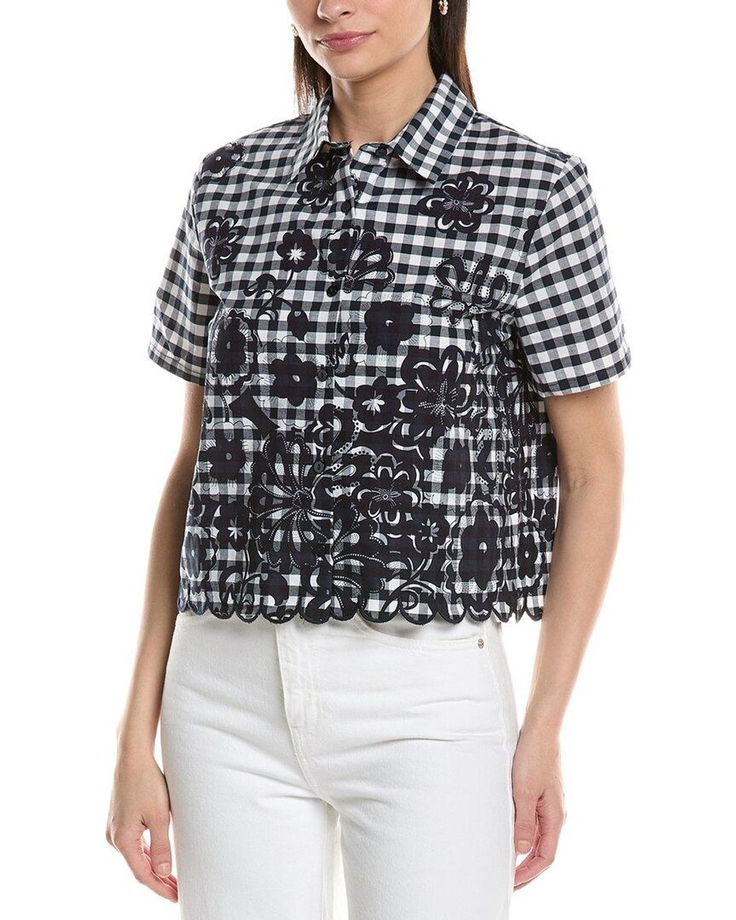 NVLT Blue Poplin Gingham Shirt