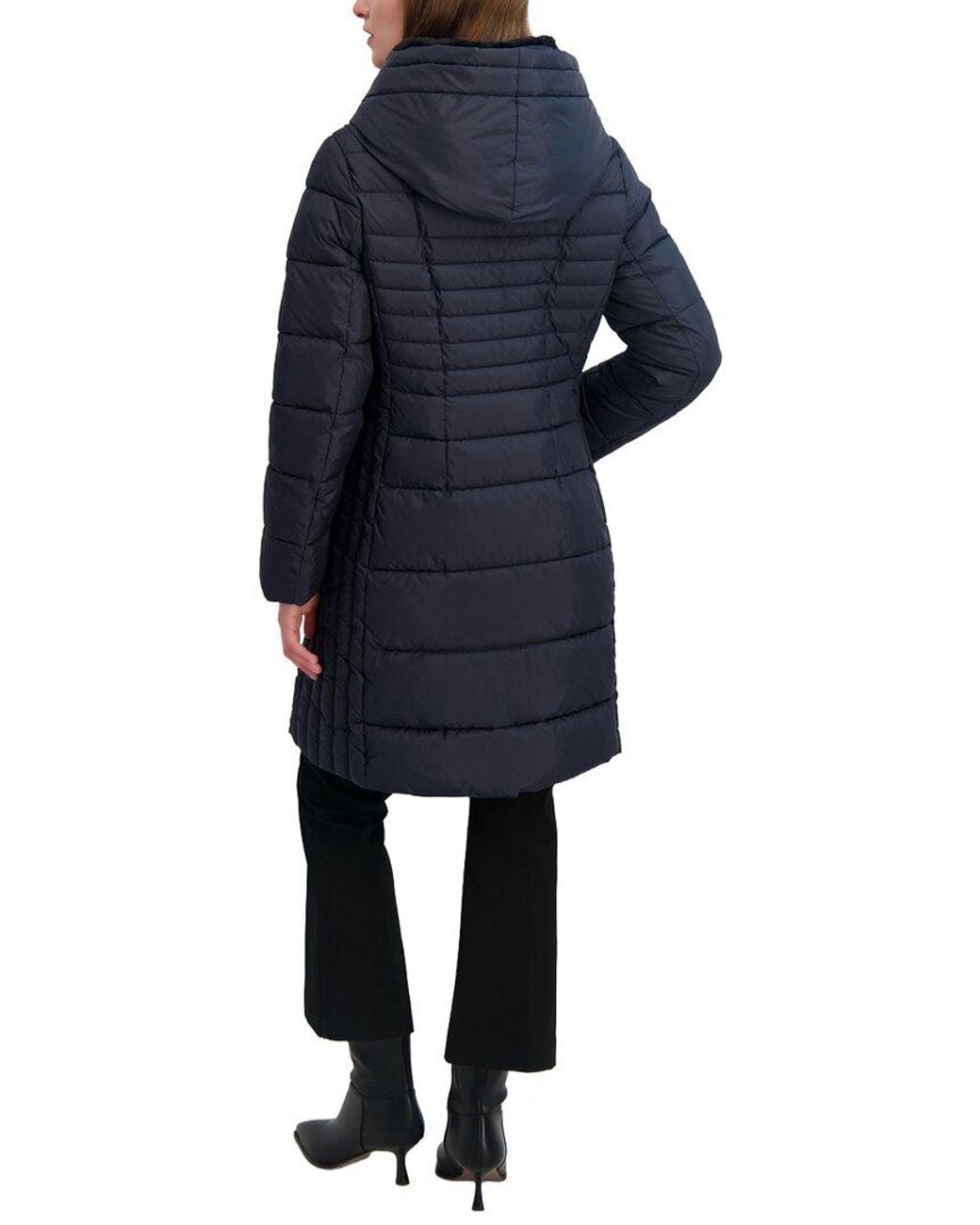 Tahari Blue Casey Puffer Jacket