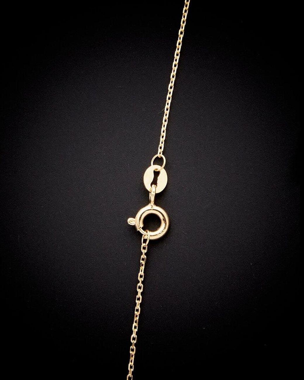 Italian Gold Black 14k Petite Heart Necklace