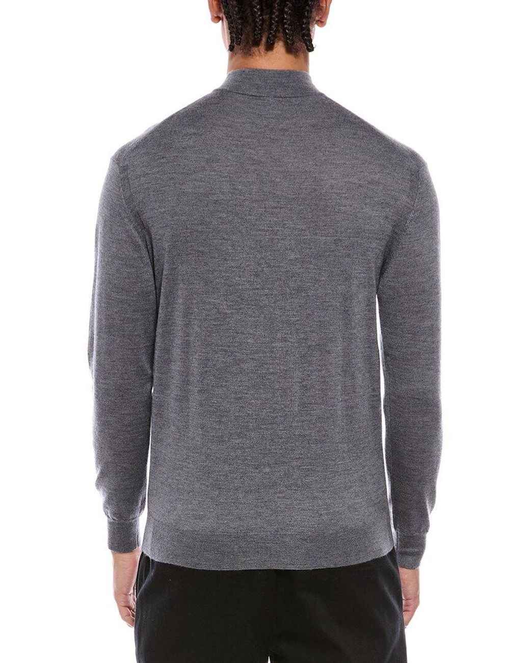 N.Peal Cashmere Gray Bond Fine Gauge Cashmere & Silk-Blend Turtleneck Sweater for men