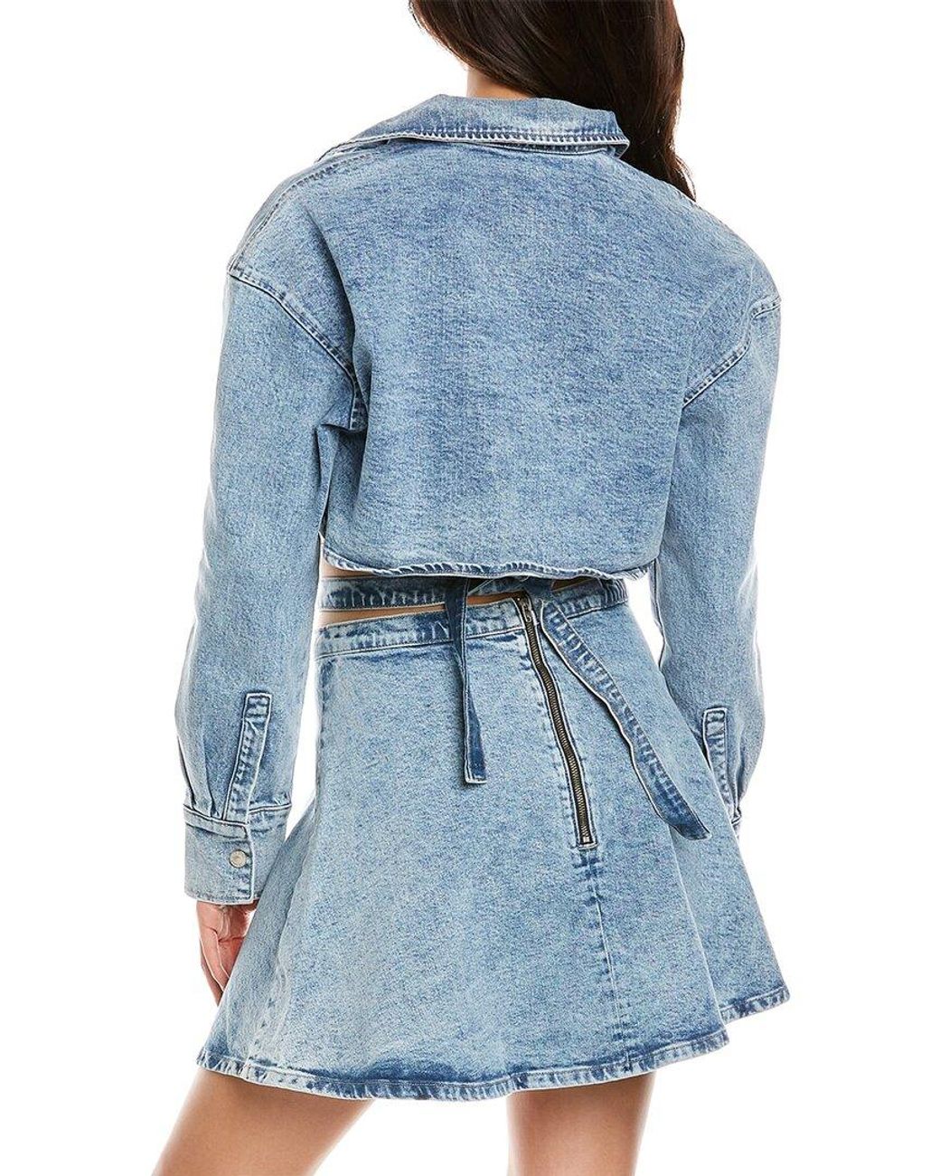 Le Jean Blue Arielle Cropped Top