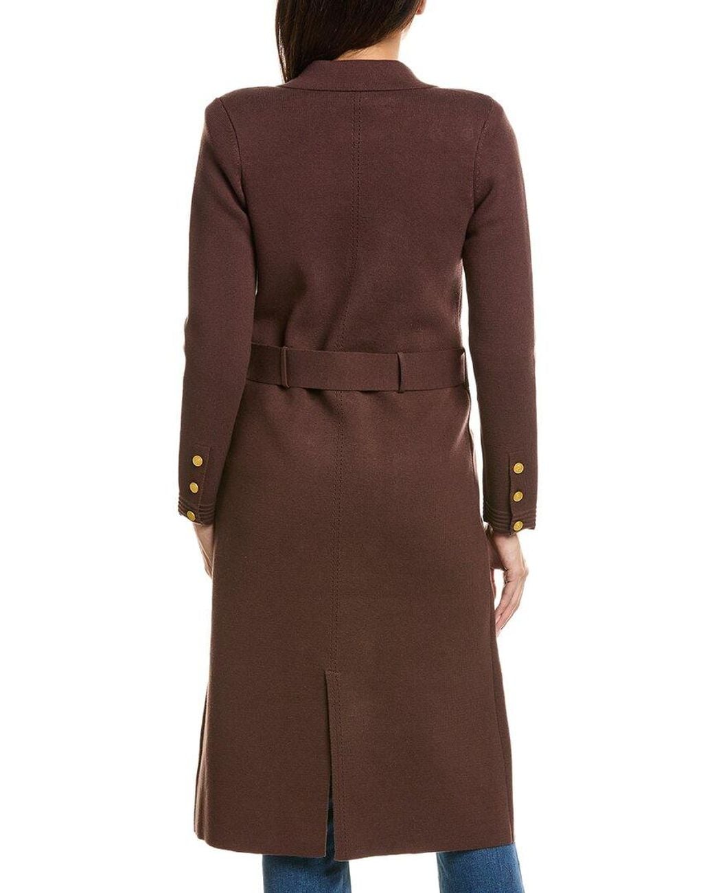 L'Agence Brown Isabel Knit Coat