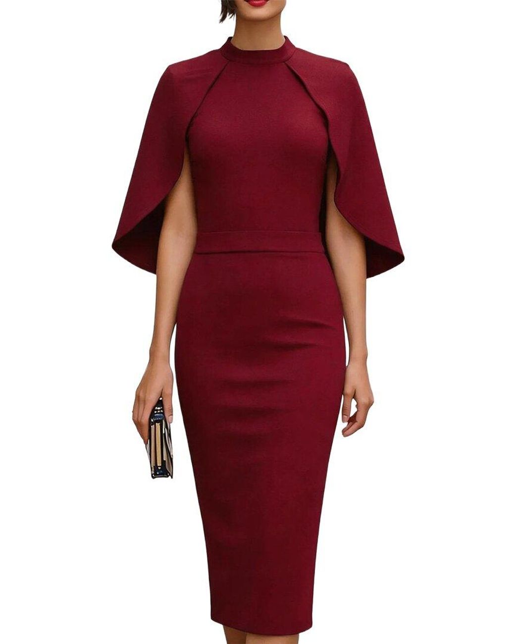 Tedora Red Midi Dress