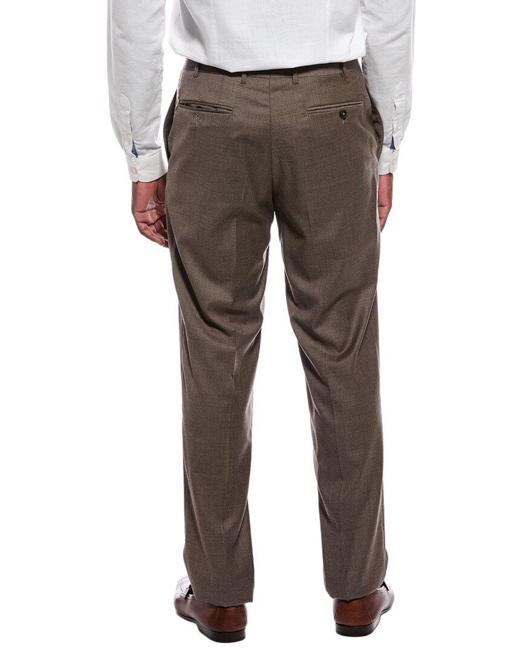 Canali Gray Wool Formal Pant for men