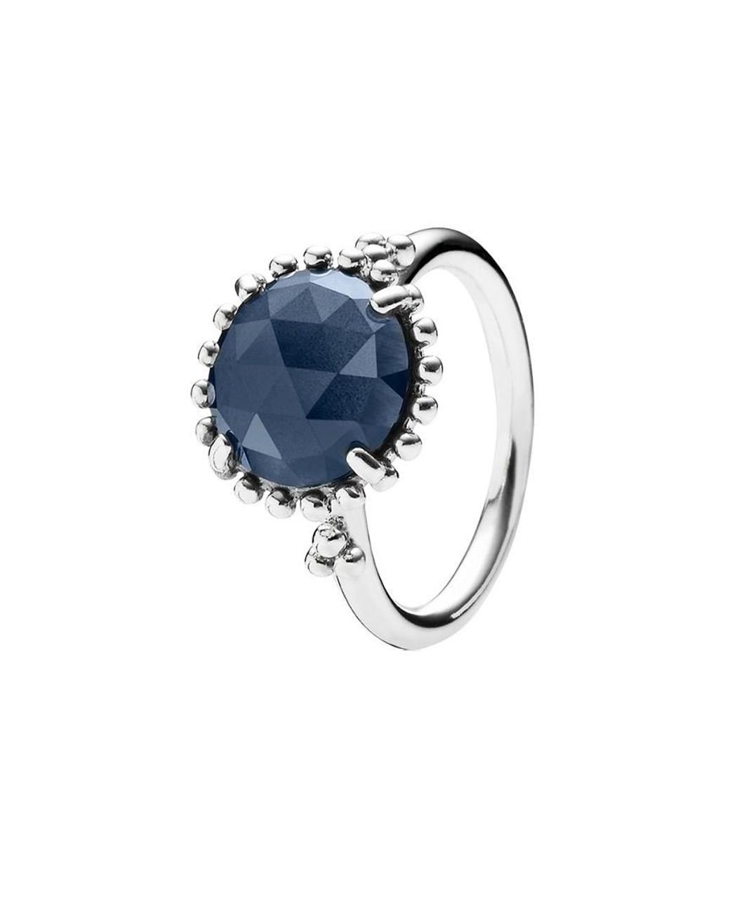 Verlichting Gebruikelijk cultuur PANDORA Silver & Midnight Blue Crystal Midnight Star Ring | Lyst
