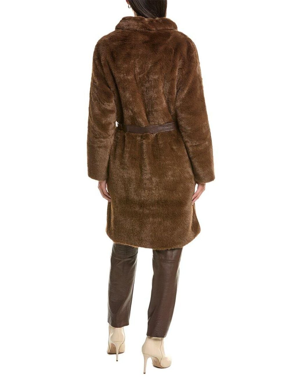 La Fiorentina Brown Belted Coat