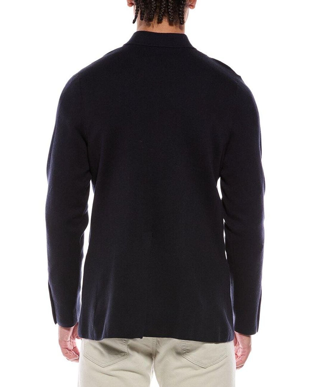 N.Peal Cashmere Blue Cashmere-Blend Jacket for men
