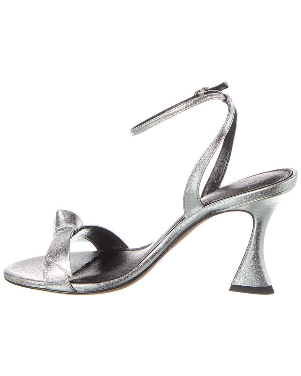 Alexandre Birman Metallic Clarita Bell 85 Leather Sandal
